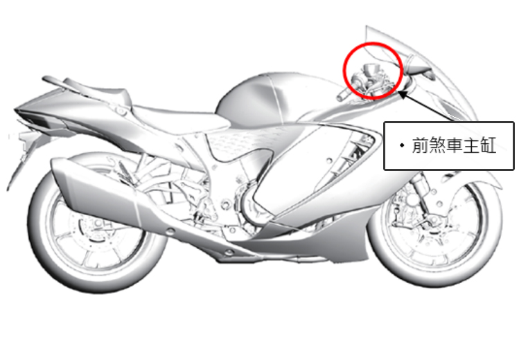 HAYABUSA 前煞車主缸 不良位置圖